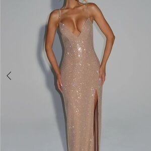 Sparkling Backless Evening Dress